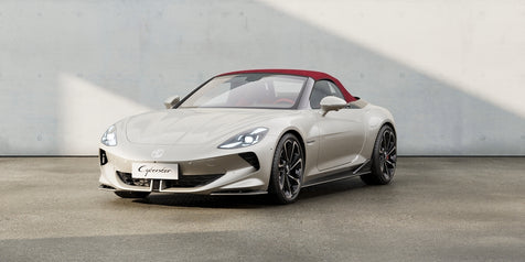 Cyberster 4WD Modern Beige / Toit souple rouge / Intérieur rouge & noir