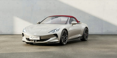 Cyberster 4WD Modern Beige / Toit souple rouge / Intérieur gris